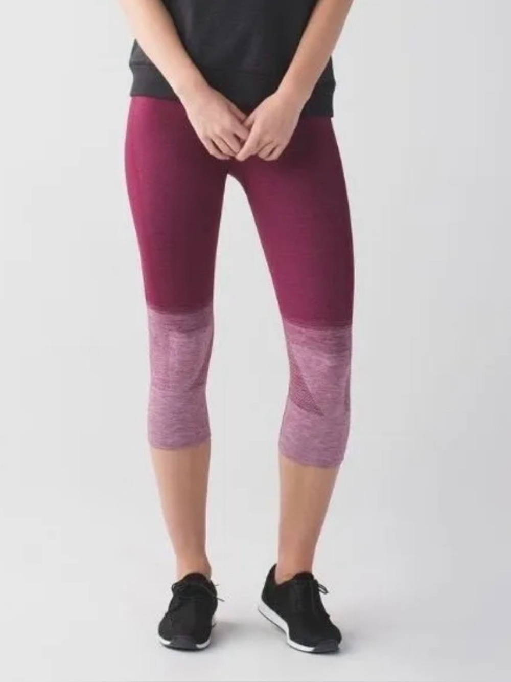 Lululemon Seamlessly Street Crop Heathered Dashing Purple